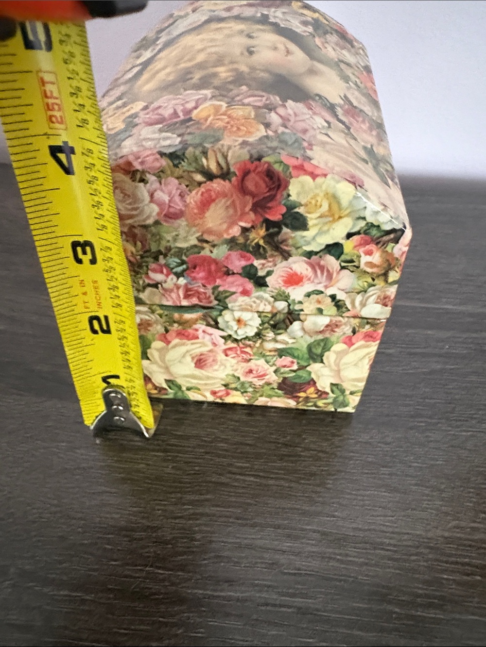 Floral Portrait Decorative Trinket Box in Multicolor - Picture 10 of 10